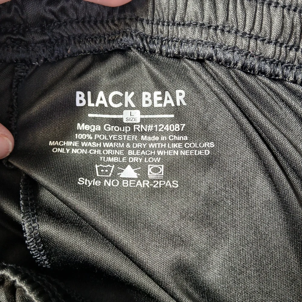 Kids Black Shorts with Green Paw Print